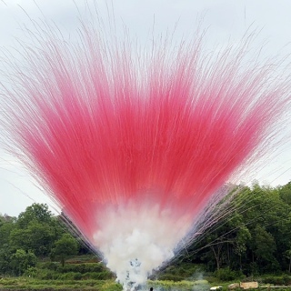 Дневной веерный салют СУ0305012 Лапша, Pink smoke mine (Z) (1,2